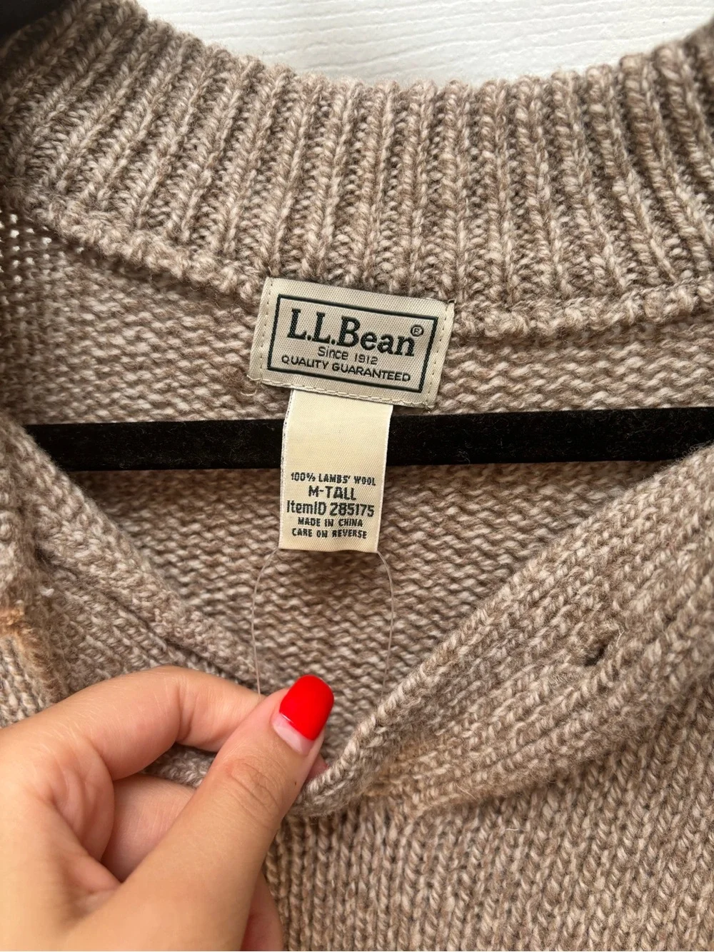 L.L. Bean Men's Collar Pullover Sweater - Taupe